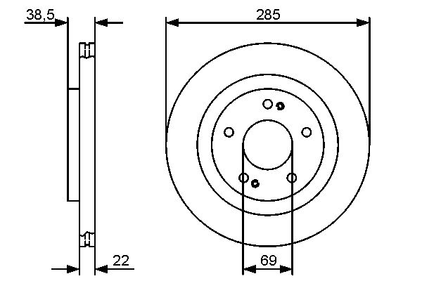 Brake Disc - 0 986 479 470 BOSCH