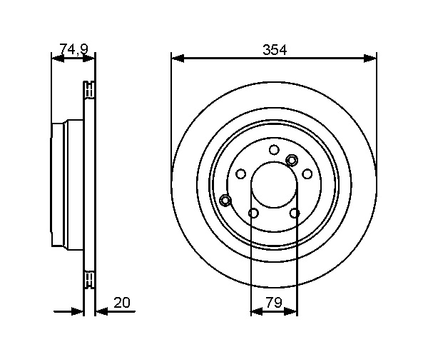 Brake Disc - 0 986 479 479 BOSCH