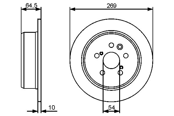 Brake Disc - 0 986 479 483 BOSCH
