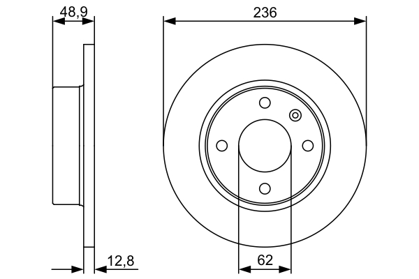 Bremsscheibe - 0 986 479 491 BOSCH
