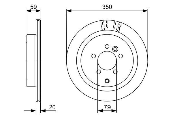 Brake Disc - 0 986 479 492 BOSCH