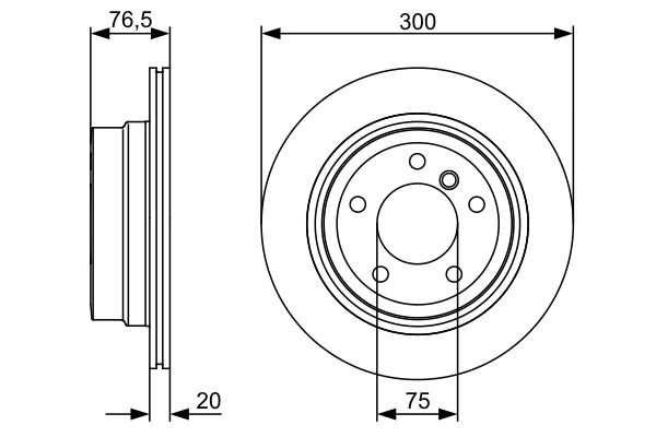 Brake Disc - 0 986 479 496 BOSCH