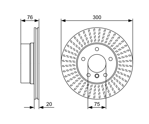 Brake Disc - 0 986 479 497 BOSCH