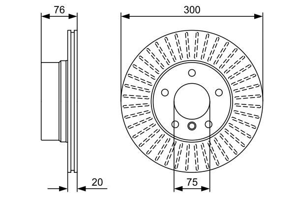 Brake Disc - 0 986 479 497 BOSCH