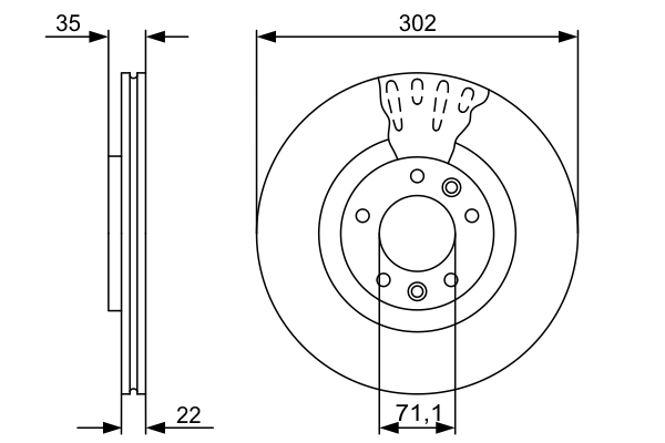 Brake Disc - 0 986 479 500 BOSCH