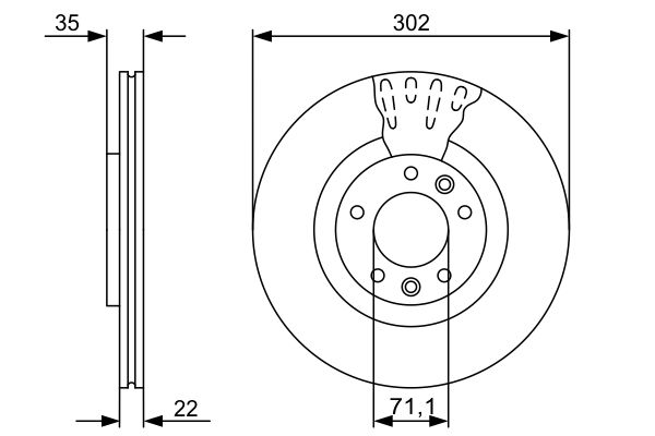 Brake Disc - 0 986 479 500 BOSCH
