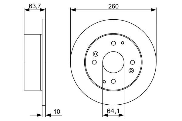 Brake Disc - 0 986 479 504 BOSCH