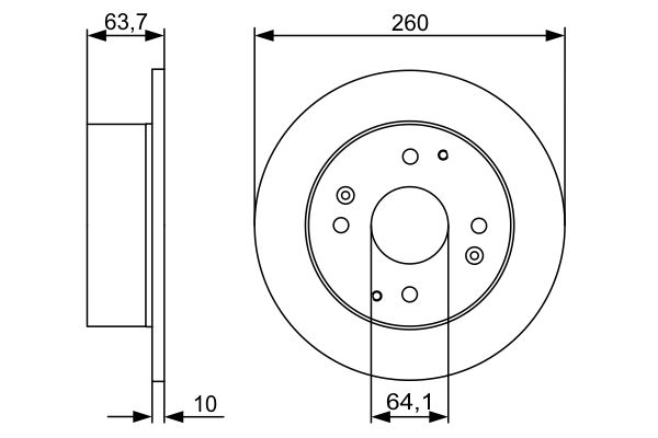 Brake Disc - 0 986 479 504 BOSCH