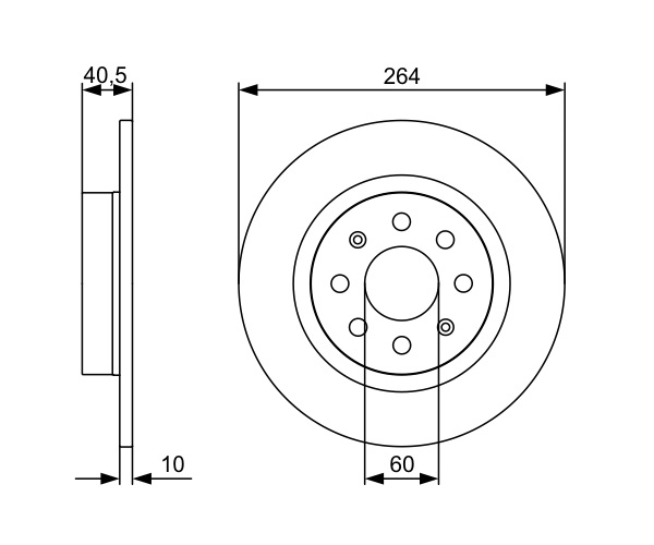 Brake Disc - 0 986 479 517 BOSCH