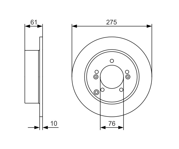 Brake Disc - 0 986 479 525 BOSCH