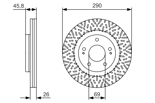 Brake Disc - 0 986 479 527 BOSCH