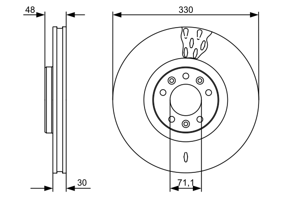 Brake Disc - 0 986 479 529 BOSCH
