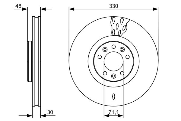 Brake Disc - 0 986 479 529 BOSCH