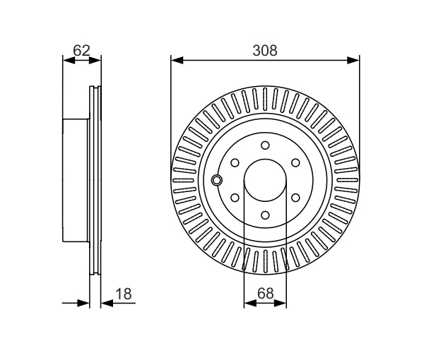 Brake Disc - 0 986 479 533 BOSCH