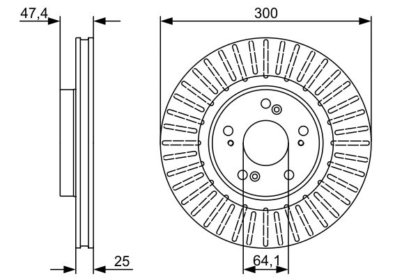 Brake Disc - 0 986 479 534 BOSCH