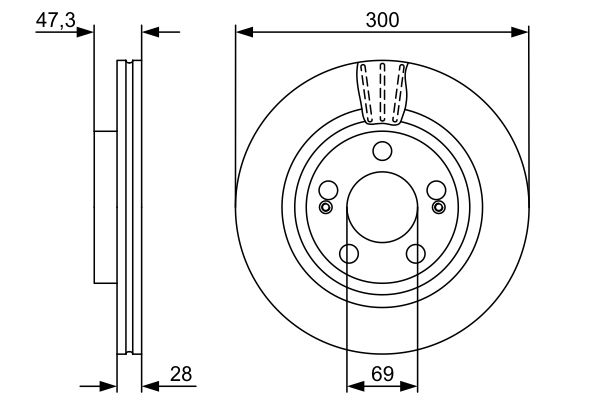 Brake Disc - 0 986 479 537 BOSCH