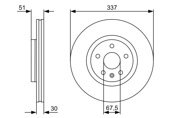 Brake Disc - 0 986 479 545 BOSCH