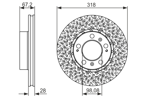 Brake Disc - 0 986 479 550 BOSCH
