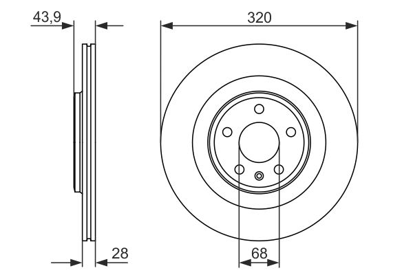 Brake Disc - 0 986 479 552 BOSCH