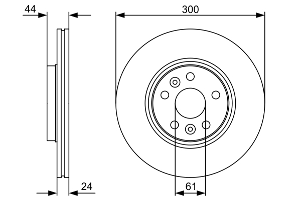 Brake Disc - 0 986 479 554 BOSCH