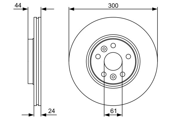 Brake Disc - 0 986 479 554 BOSCH