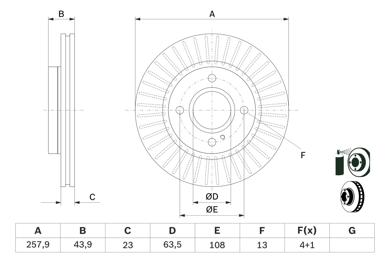 Brake Disc - 0 986 479 566 BOSCH