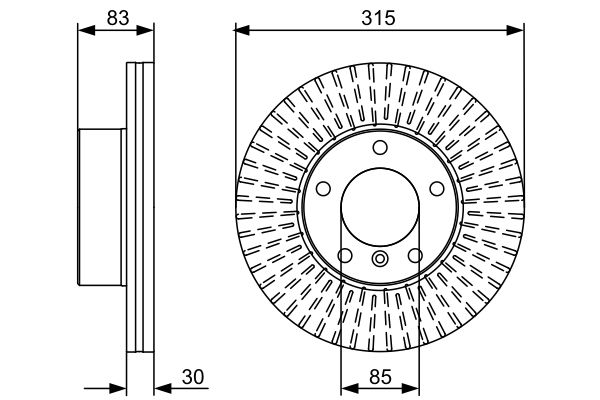 Brake Disc - 0 986 479 568 BOSCH