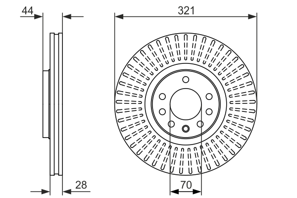 Brake Disc - 0 986 479 571 BOSCH