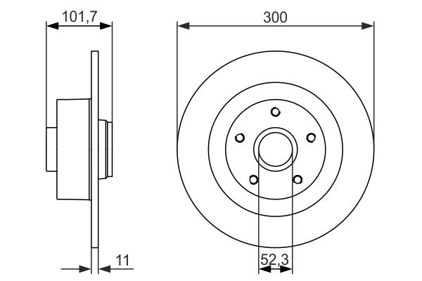 Brake Disc - 0 986 479 573 BOSCH