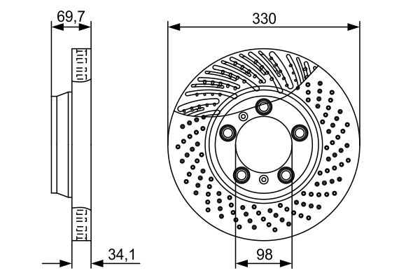 Brake Disc - 0 986 479 580 BOSCH