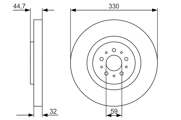 Brake Disc - 0 986 479 593 BOSCH