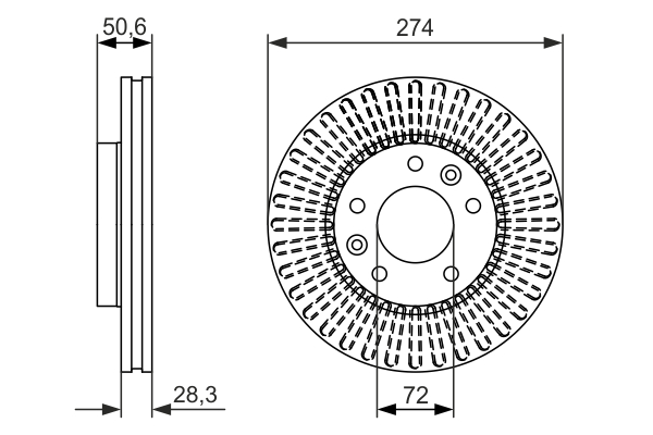 Brake Disc - 0 986 479 599 BOSCH