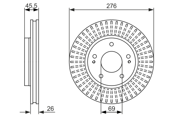 Brake Disc - 0 986 479 604 BOSCH