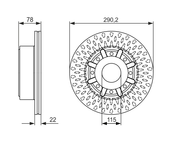 Brake Disc - 0 986 479 610 BOSCH