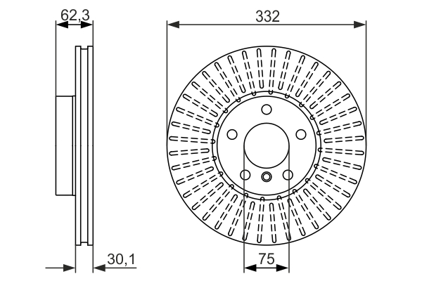 Brake Disc - 0 986 479 624 BOSCH
