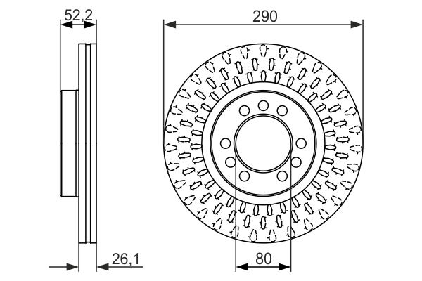 Brake Disc - 0 986 479 626 BOSCH