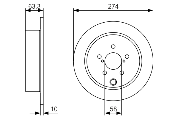 Brake Disc - 0 986 479 634 BOSCH