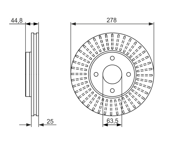 Brake Disc - 0 986 479 637 BOSCH