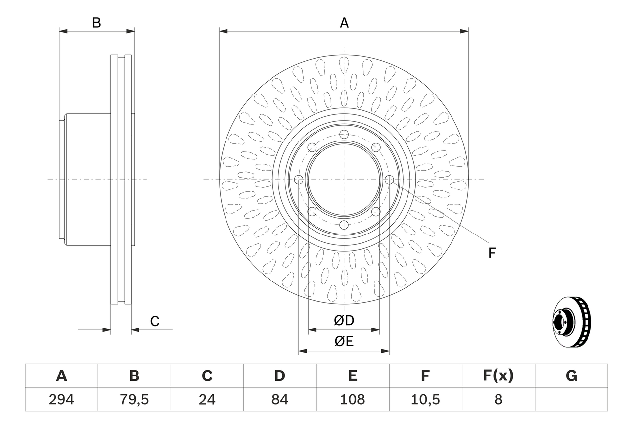 Brake Disc - 0 986 479 640 BOSCH