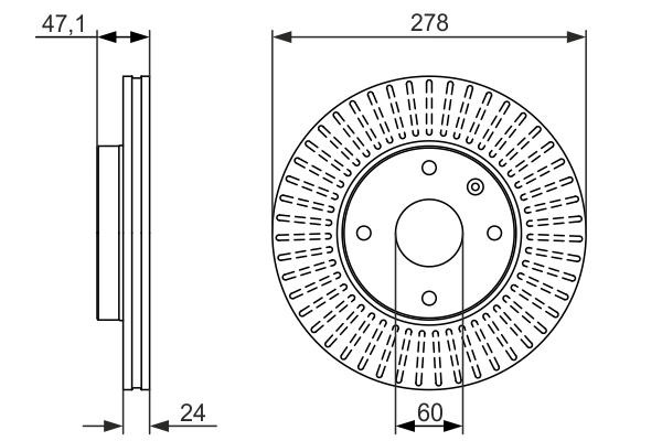 Brake Disc - 0 986 479 649 BOSCH