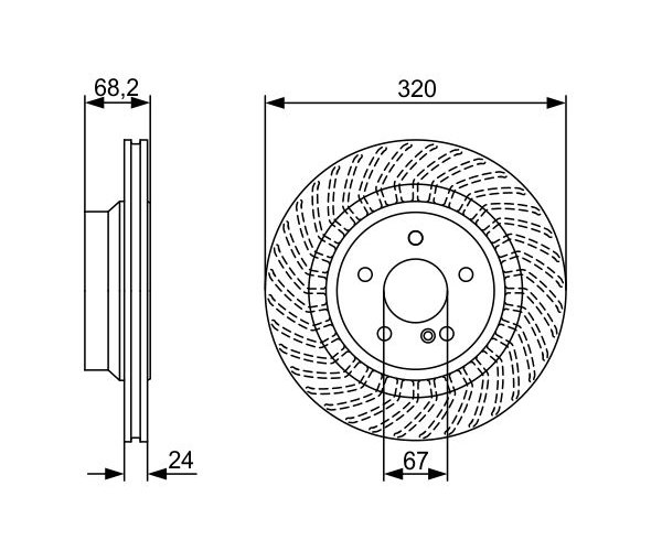 Brake Disc - 0 986 479 654 BOSCH