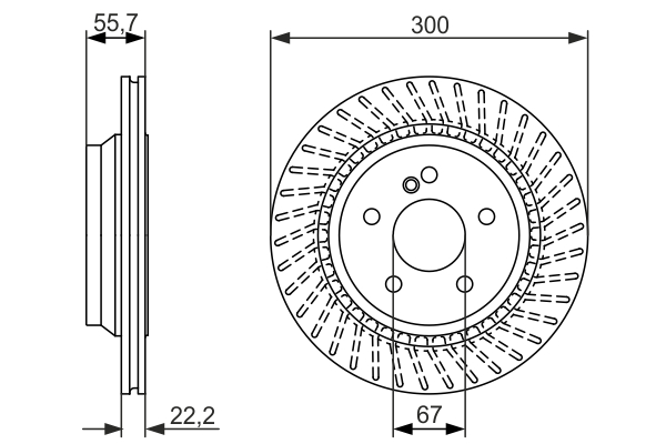 Brake Disc - 0 986 479 655 BOSCH