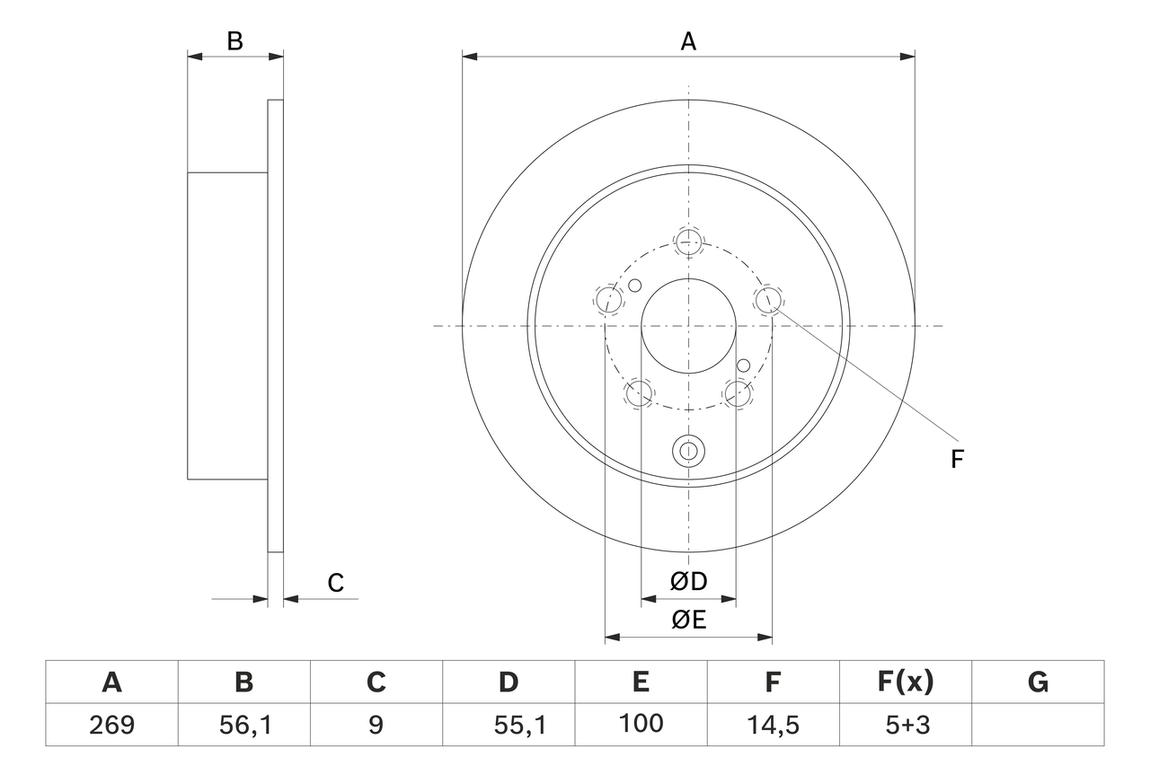 Brake Disc - 0 986 479 658 BOSCH
