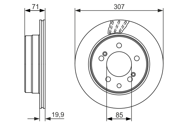 Brake Disc - 0 986 479 665 BOSCH