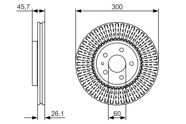 Brake Disc - 0 986 479 666 BOSCH