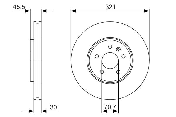 Brake Disc - 0 986 479 667 BOSCH