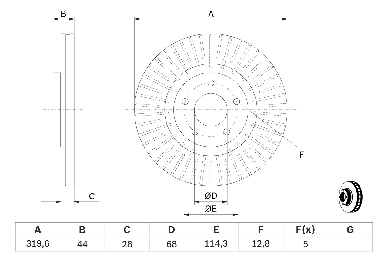 Brake Disc - 0 986 479 679 BOSCH