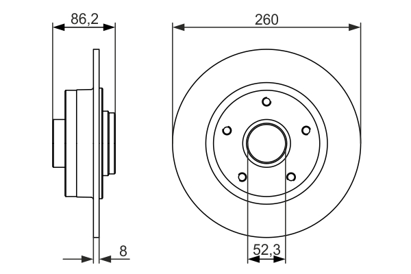 Brake Disc - 0 986 479 684 BOSCH