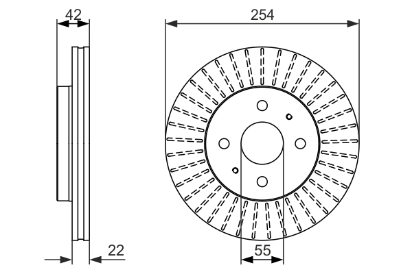 Brake Disc - 0 986 479 685 BOSCH