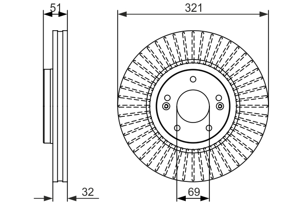 Brake Disc - 0 986 479 692 BOSCH